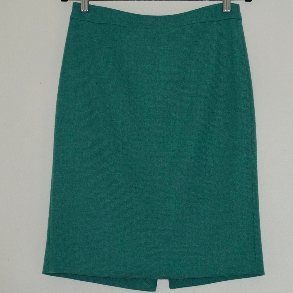 Teal Wool J Crew Skirt